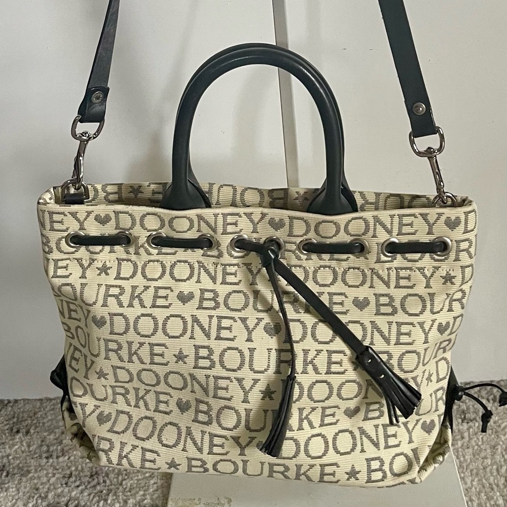 Dooney & Bourke Signature Tulip Tassle Crossbody Tote